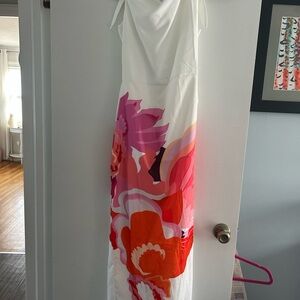 Two Dresses! Floral Maxi Dress (m) and White Bustier Style (s).